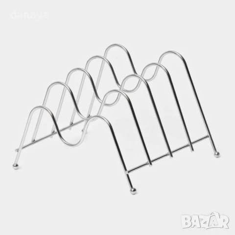 5850 Кухненска поставка за капаци на тенджери чинии органайзер с 4 отделения, снимка 4 - Органайзери - 50603343