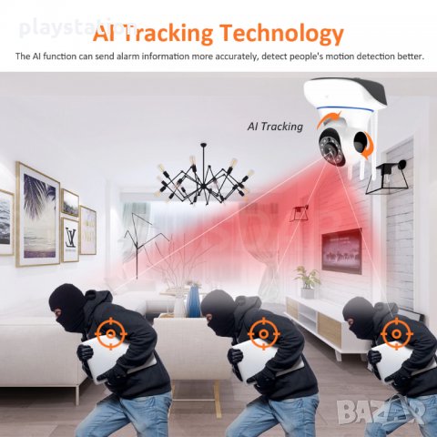 Безжична въртяща се Ip Камера с три антени 2МP, снимка 6 - Камери - 32619800