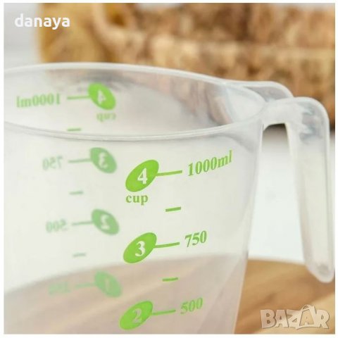 2973 Кухненска мерителна кана мензура мерилка, 1000 ml, снимка 4 - Аксесоари за кухня - 37991365