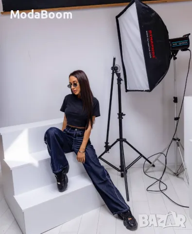 Стилни сиви дамски дънки 