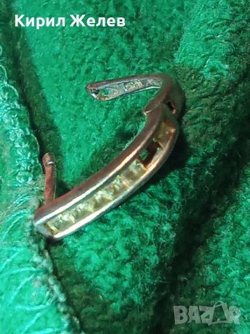 ВЕЛИКОЛЕПНА СРЕБЪРНА СКЪПОЦЕННА ОБЕЦА СРЕБРО 925 АНГЛИЯ с БЛЕСТЯЩИ ФАСЕТ ЦИРКОНИ 40051