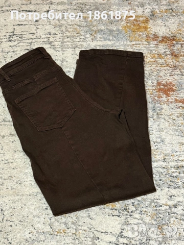 Кафеви дамски дънки тип балон