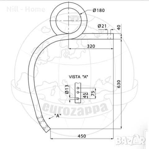 РАБОТНИ ОРГАНИ ЗА КУЛТИВАТОР ( ИТАЛИАНСКИ ), снимка 2 - Селскостопанска техника - 52930856