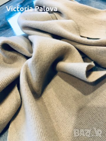 Вълнен дълъг шал,нюдов цвят, снимка 4 - Шалове - 27614886