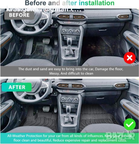 Dacia Sandero 3 III 2021 2022 2023 Подови постелки, Sandero 2023 TPE All-Weather Подови постелки, снимка 2 - Аксесоари и консумативи - 43598124