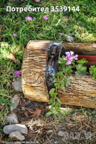 Градински кашпи от щампован бетон имитиращи дърво, снимка 9 - Саксии и кашпи - 38585503