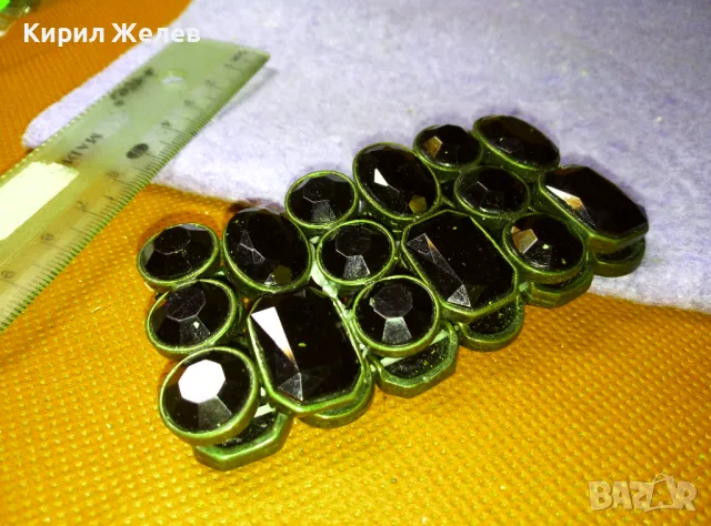 ЕЛАСТИЧНА ВИНТИДЖ АРТ ДЕКО СТИЛ ГРИВНА ХЕНД МЕЙД НАКИТ 47361, снимка 13 - Гривни - 47336492