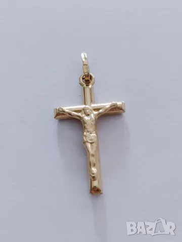 Златна висулка кръст 51063