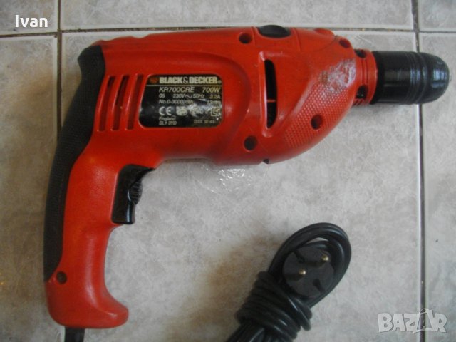 Black Decker KR700CRE-710 Вата-Английска-Ударна Бормашина-Дрелка-Блек Декер, снимка 7 - Бормашини - 33170043