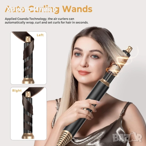 Йонизиращ сешоар с Четка за горещ въздух маша 5 в 1, снимка 12 - Сешоари - 53186479