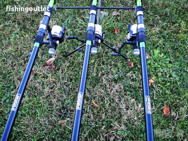 Шарански комплект Filstar. 3 въдици и 3 макари с корди, снимка 8 - Въдици - 43104742