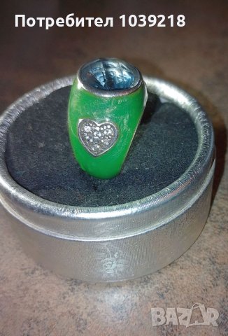 Масивен сребърен пръстен с аквамарин, снимка 7 - Пръстени - 43597275