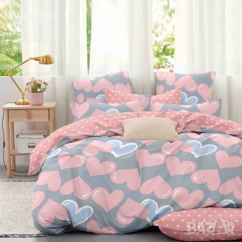 Двулицево спално бельо (размер за приста), 4 части - Модел WS16899, снимка 1