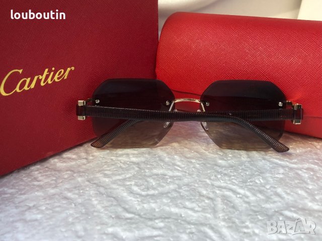 Cartier 2022 прозрачни дамски слънчеви очила Осмоъгълник с камъни, снимка 6 - Слънчеви и диоптрични очила - 38820742