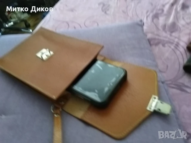 Vurysta  маркова чанта нова за мобилен голям или друго естествена кожа 200х140мм, снимка 7 - Чанти - 51422597
