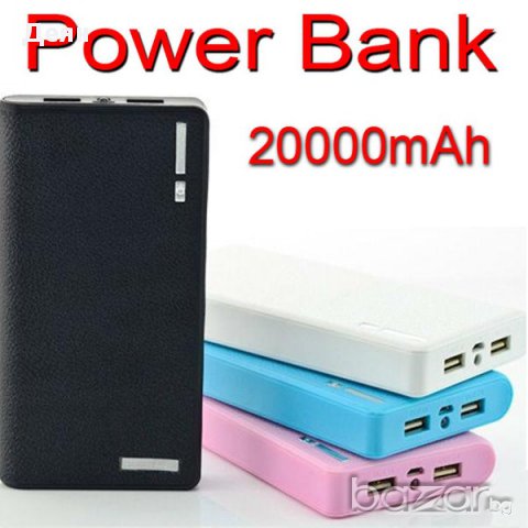 Външна Мобилна Акумулаторна Батерия Power Bank 20000 Mah С Дисплей, снимка 1 - Външни батерии - 26800481