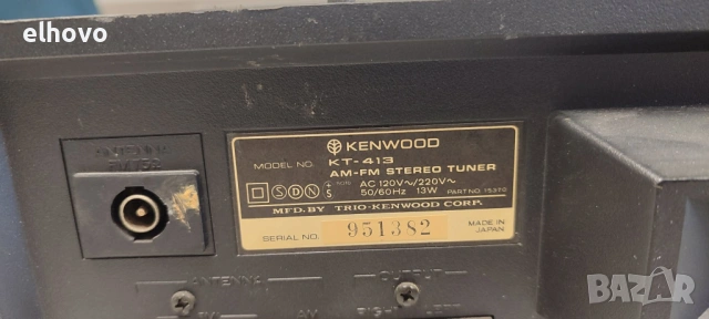 Стерео тунер Kenwood KT-413, снимка 4 - Ресийвъри, усилватели, смесителни пултове - 53200575