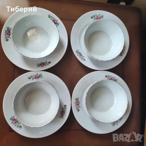 Порцеланови чинии плитки, снимка 5 - Чинии - 52082962