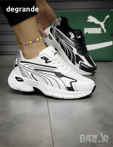 Дамски маратонки Puma в Бяло и Черно, снимка 2 - Маратонки - 51032113
