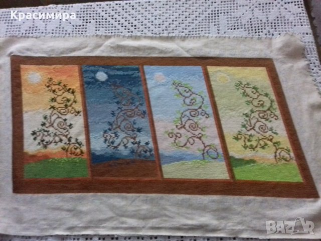 Гоблен "Хармония и сезони", снимка 3 - Гоблени - 27228436