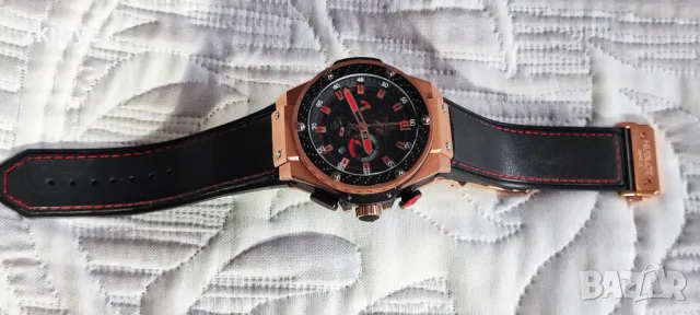 НОВ МЪЖКИ ЧАСОВНИК ХРОНОГРАФ HUBLOT BIG BANG F1, снимка 3 - Мъжки - 47707063