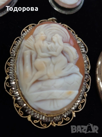 Антикварни Брошки,медальони,камеи,сребро,позлата/цени от 80 до 300 евро, снимка 8 - Колекции - 53485021