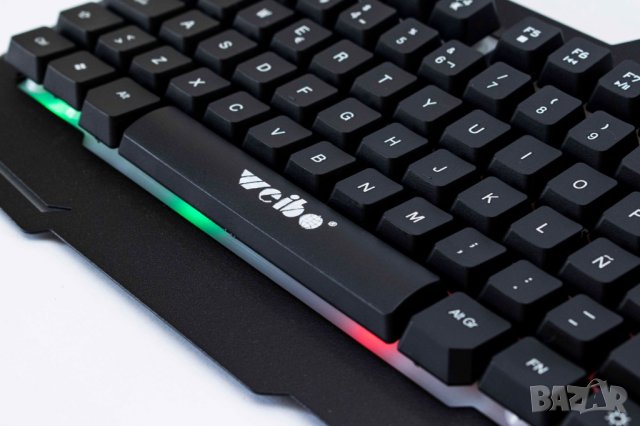Геймърска LED светеща метална клавиатура с USB кабел, снимка 5 - Клавиатури и мишки - 32979373