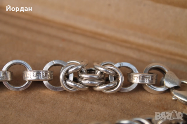 Мъжки сребърен ланец/синджир, снимка 6 - Колиета, медальони, синджири - 52496026