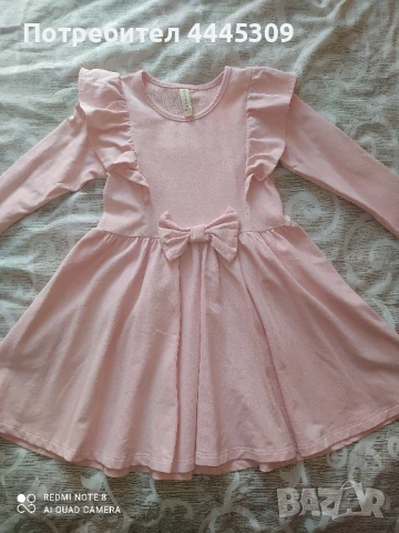 Разкошна рокличка с дълъг ръкав р.122, снимка 4 - Детски рокли и поли - 50506194