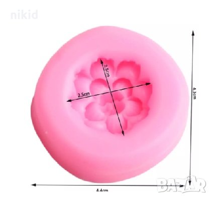 цветче на пластове силиконов молд форма фондан шоколад , снимка 2 - Форми - 32924147