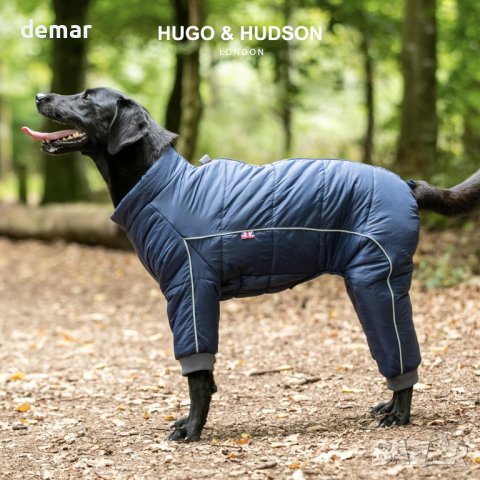 HUGO & HUDSON зимно яке за кучета, синьо, M45, снимка 2 - За кучета - 44117152