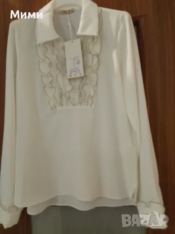 Нова бяла дамска риза , снимка 2 - Ризи - 48975088