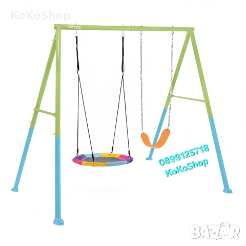 Люлка с метална стойка-254x235x200 см./двойна люлка с метална стойка