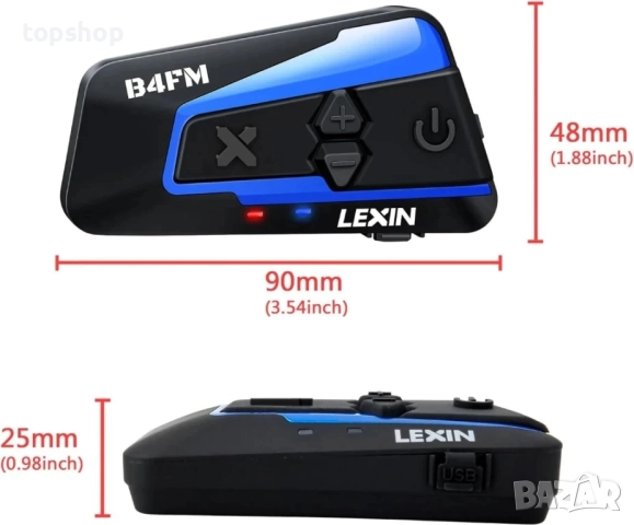 НОВИ LEXIN 2 бр. B4FM за 10 водача Bluetooth интеркоми за каска със споделяне на музика..., снимка 7 - Аксесоари и консумативи - 51636393