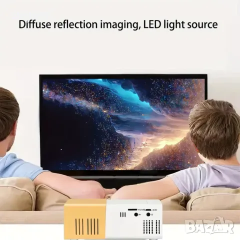 Мини проектор 1080p,съвместим със смартфон/ таблет/ лаптоп/ PS3/ PS4/ TV Stick, снимка 8 - Плейъри, домашно кино, прожектори - 34108571