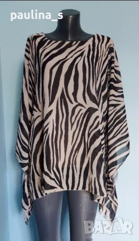 Четири различни броя / Маркова лятна туника от ефирен шифон  , снимка 15 - Туники - 36144388