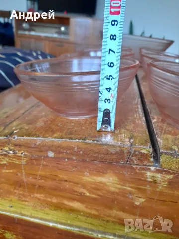 Стар комплект стъклени купи, снимка 2 - Антикварни и старинни предмети - 49117525