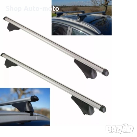 Алуминиеви греди за багажник Automat-Flush Rails, с ключалки, 120см, 90кг, хром