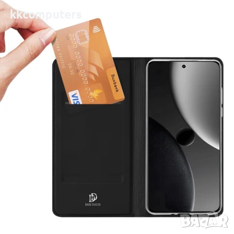 Кожен Калъф DUX DUCIS + Скрийн Протектор за Xiaomi 15 Ultra – Черен / Тъмносин, снимка 3 - Калъфи, кейсове - 50712990