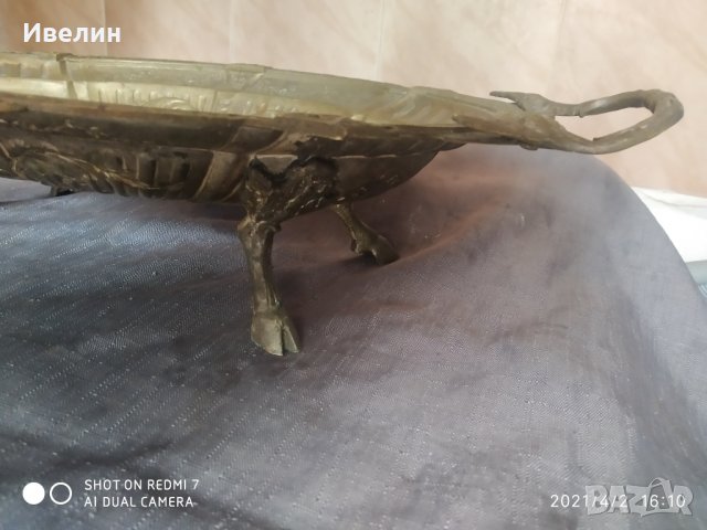 посребрена метална купа арт деко, снимка 10 - Антикварни и старинни предмети - 32399354