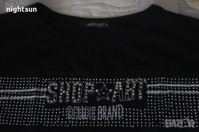 Дамска тениска с пайети, снимка 3 - Тениски - 36719495