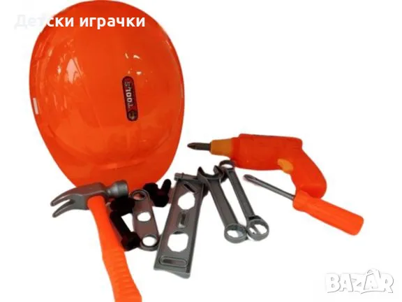 Инструменти с каска и винтоверт комплект , снимка 2 - Образователни игри - 48684040