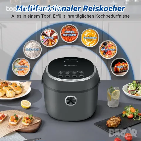 Уред за готвене на ориз AMZCHEF Rice Cooker 4L,Гаранция, снимка 2 - Мултикукъри - 48343630