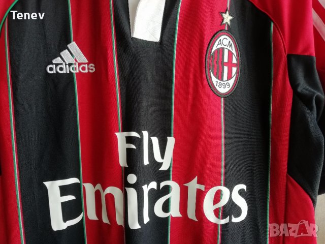 AC Milan Mario Balotelli Adidas оригинална фланелка тениска Милан Балотели 2012/2013, снимка 4 - Тениски - 36971387