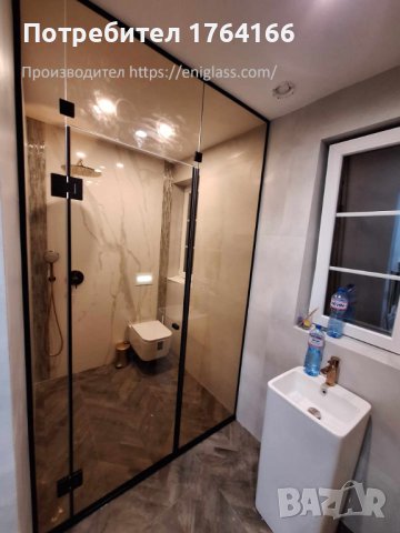 Стъклена преграда за баня, снимка 5 - Душ кабини и вани - 43777837