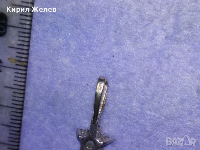 ПРЕКРАСЕН НЕЖЕН СКЪПОЦЕНЕН СРЕБЪРЕН АРТ МЕДАЛЬОН СРЕБРО 925 с БЯЛА ПОЗЛАТА и ФАСЕТ ЦИРКОНИ 72141, снимка 7 - Колиета, медальони, синджири - 43318060
