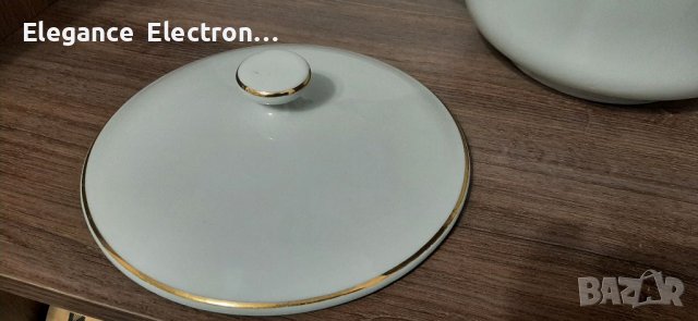 Български Порцеланов Супник със Златен кант , снимка 4 - Други - 38095401