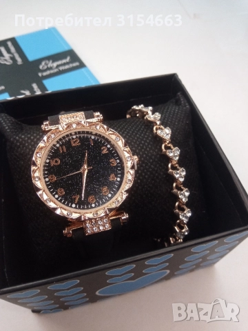 Дамски комплект часовник с гривна , снимка 4 - Дамски - 51888316