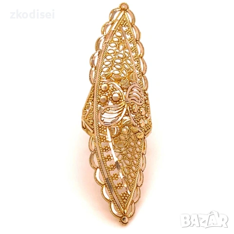 Златен дамски пръстен 6,78гр. размер:54 14кр. проба:585 модел:37649-1