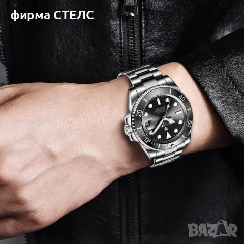 Мъжки часовник Lige Mechanical Watch, Водоустойчив, Неръждаема стомана, снимка 7 - Мъжки - 44043212
